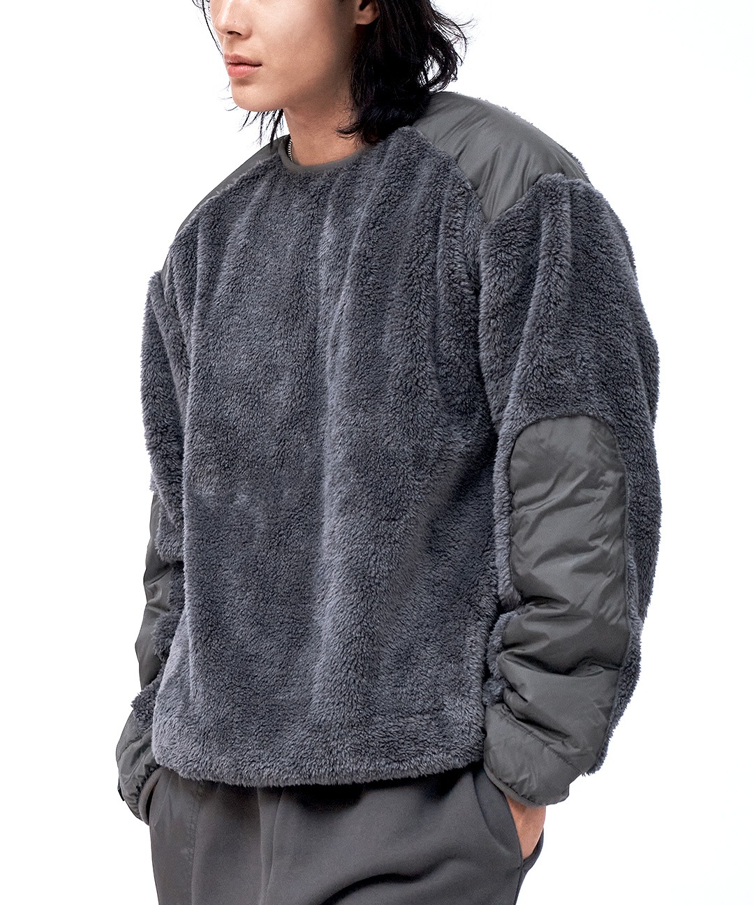 Cozy Fleece Sweatshirt (Mud Gray)